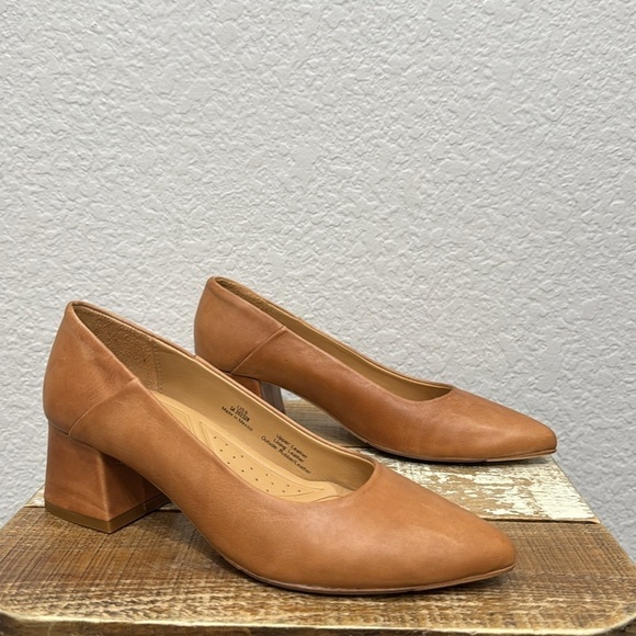 Nisolo Fiorela Go To Leather Mid Heel Caramel Size 5 - Picture 4 of 8